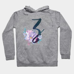 Floral Monogram Z Pretty Lilac Bouquet Hoodie